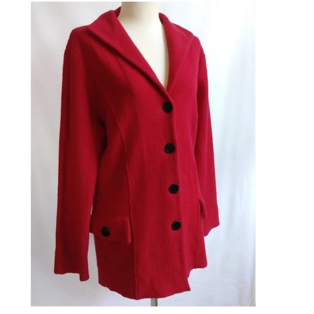 Chico's women's red wool jacket